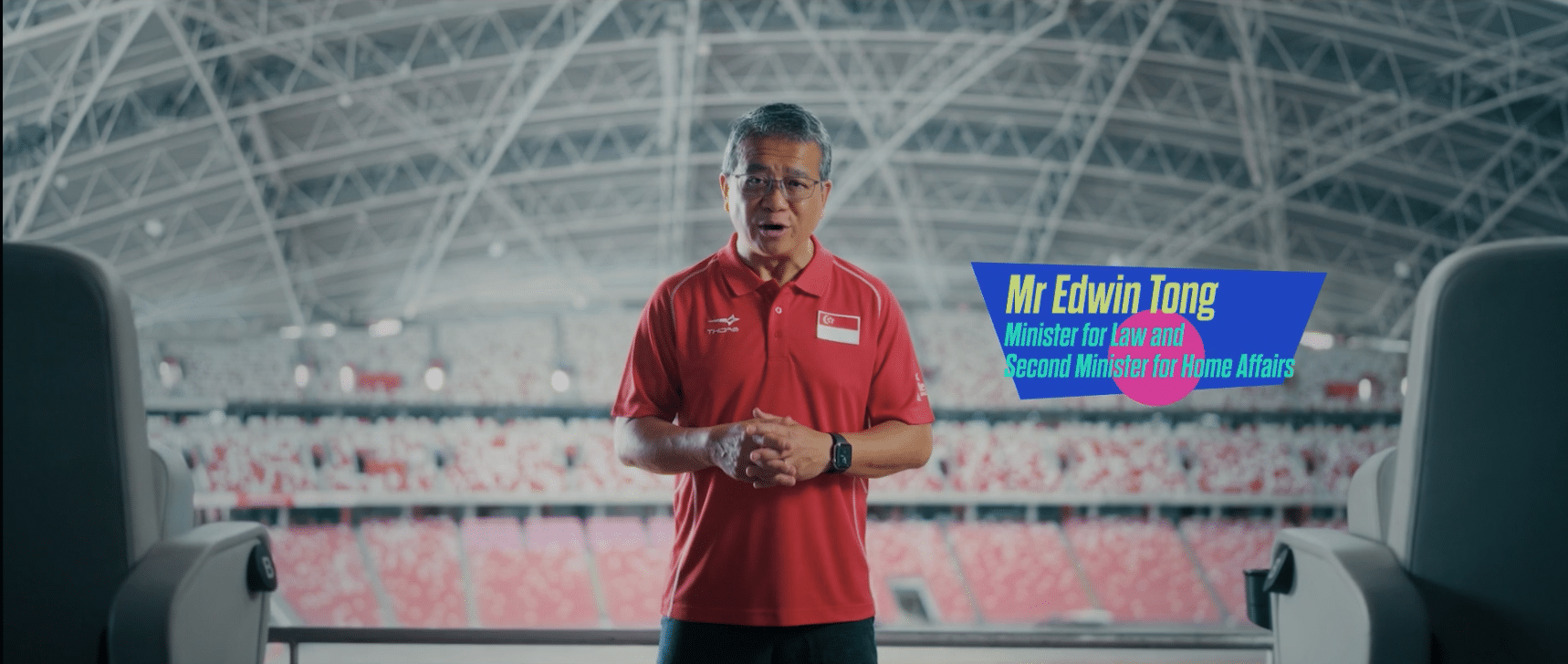 Edwin Tong introducing the video